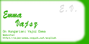 emma vajsz business card